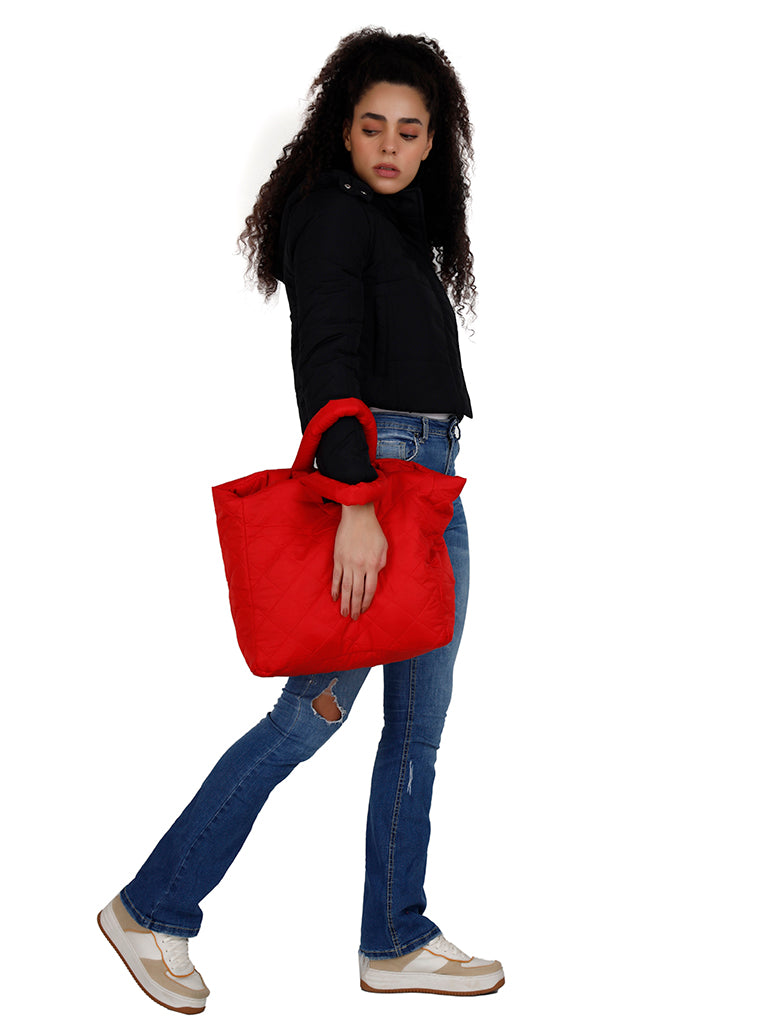 SOC Puffer Jacket & Red Shopper Combo