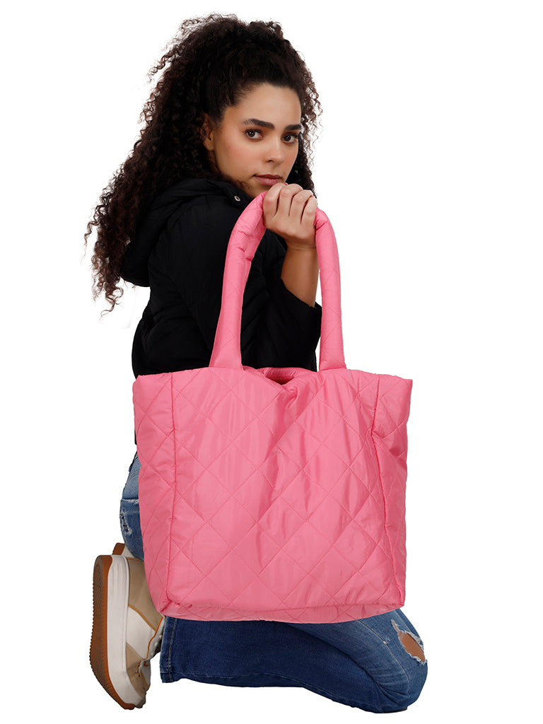 SOC Puffer Jacket & Pink Shopper Combo