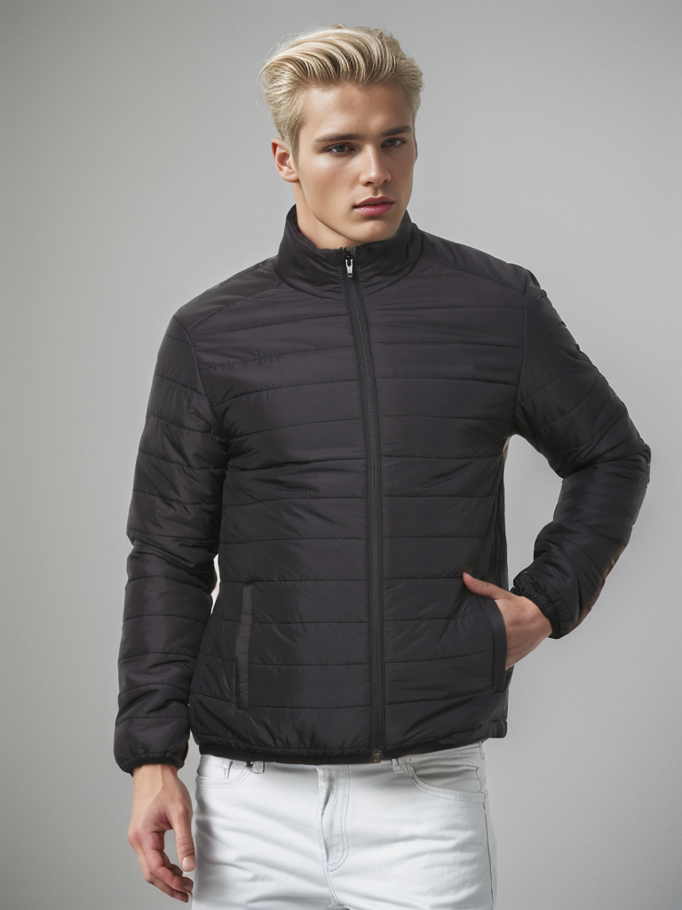 Nylon Quilted Black Puffer Jacket