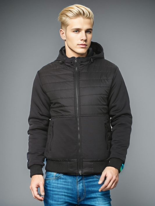 Hooded Puffer Utility Jacket